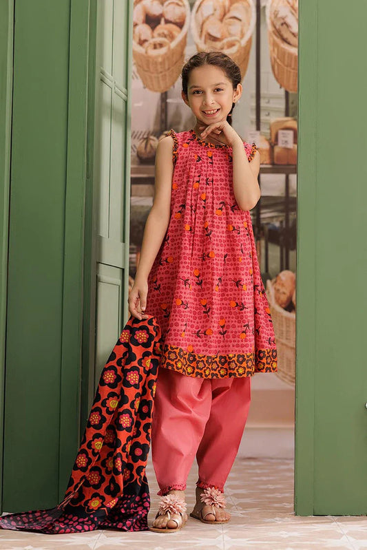 Picture of KAD-03126 | Tarbozi & Multicolor | Casual 3 Piece Suit | Cotton Lawn Printed - Available at Raja Sahib