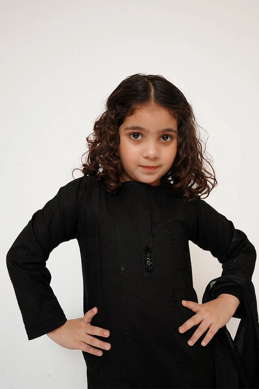 Picture of Senorita - Kids Casual Dress - Black - Casual 3 Piece Suit - KAD-03428 - Available at Raja Sahib
