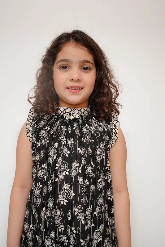 Picture of Senorita - Kids Casual Dress - Black & Fawn - Casual 3 Piece Suit - KAD-03494 - Available at Raja Sahib
