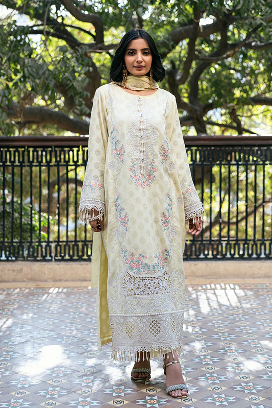 Picture of Kaanthaa - Unstitched Embroidered Suit - 3 Piece - Basant - Available at Raja Sahib