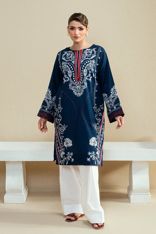 Picture of Kaanthaa - Cambric Stitched - 2 Piece - Kep-02 - Navy - Available at Raja Sahib