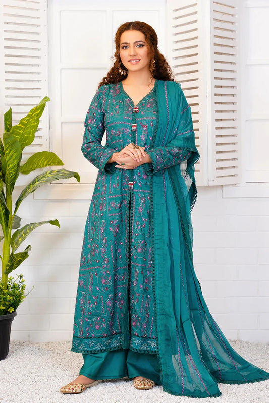 Picture of Threads & Weaves - 3 Pc Embroidered Lawn Suit - L23101 - Available at Raja Sahib