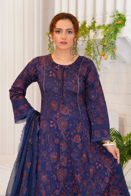 Picture of Threads & Weaves - 3 Pc Embroidered Lawn Suit - L23103 - Available at Raja Sahib