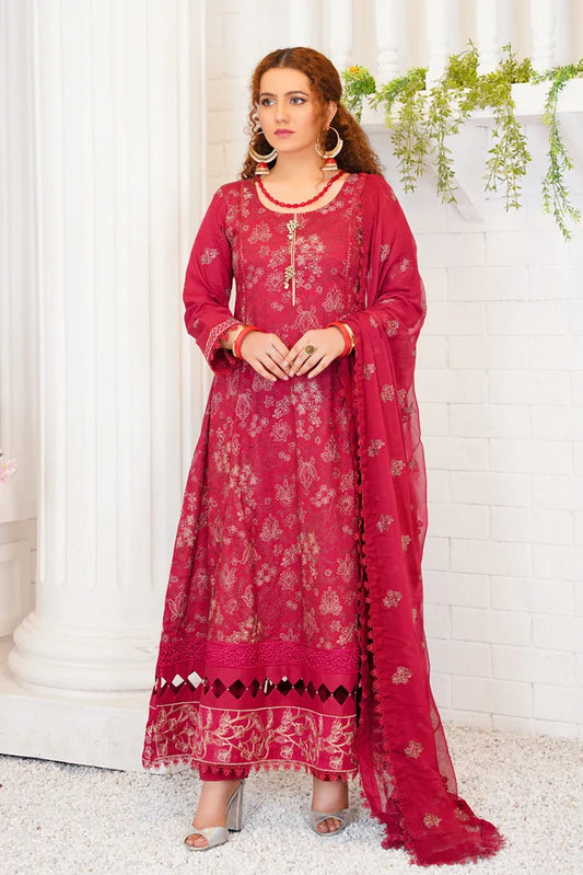 Picture of Threads & Weaves - 3 Pc Embroidered Lawn Suit - L23104 - Available at Raja Sahib