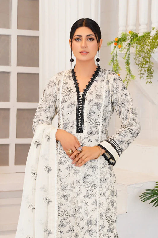 Picture of Threads & Weaves - 3 Pc Embroidered Lawn Suit - L23108 - Available at Raja Sahib