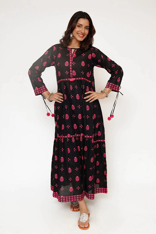 Picture of Senorita - Women Eid Dress - Casual Maxi - Cotton Lawn Printed - LAA-03485 - Available at Raja Sahib