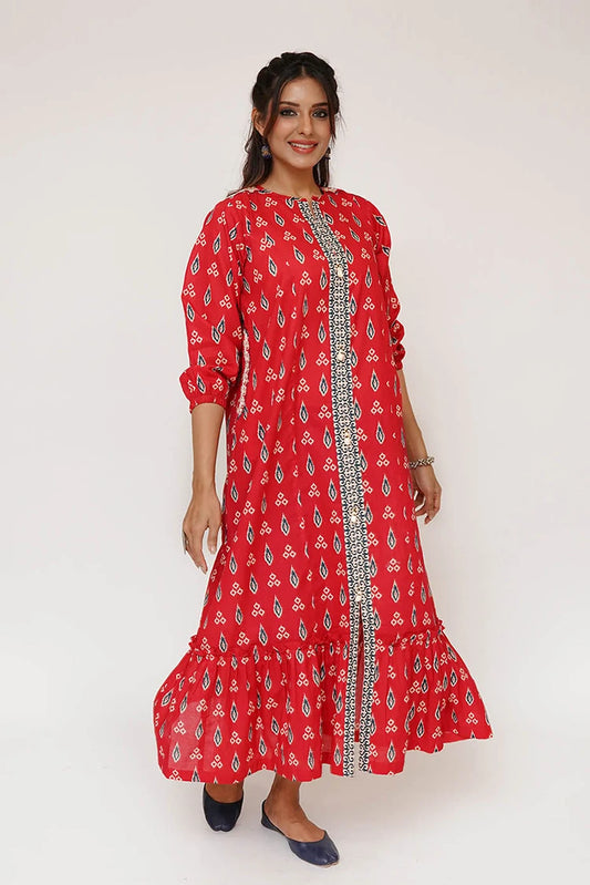Picture of Senorita - Women Eid Dress - Casual Maxi - Cotton Lawn Printed - LAA-03503 - Available at Raja Sahib