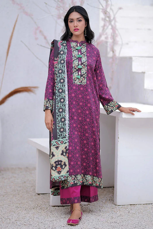 Picture of LAD-02499 | Black & Multicolor | Casual 3 Piece Suit | Marina Printed Fabric - Available at Raja Sahib