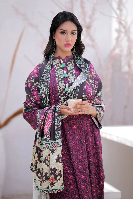 Picture of LAD-02499 | Black & Multicolor | Casual 3 Piece Suit | Marina Printed Fabric - Available at Raja Sahib