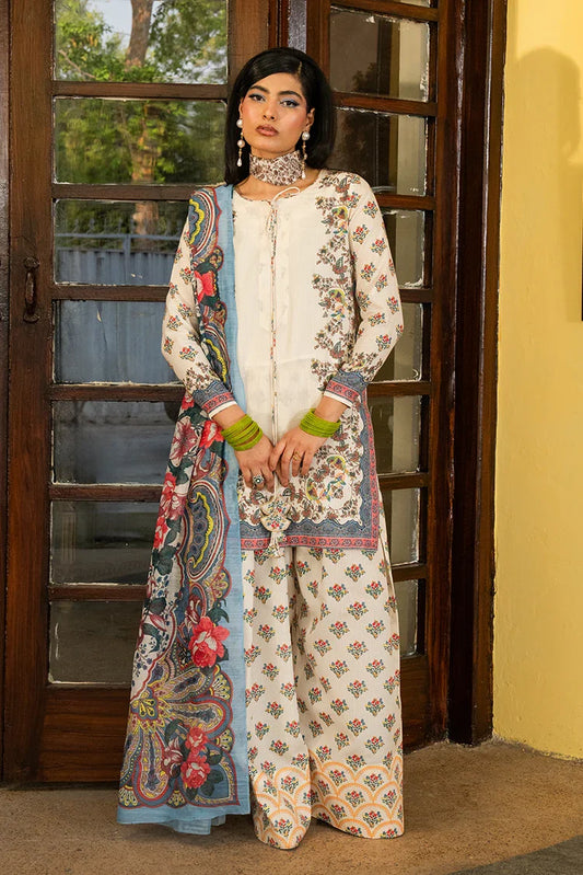 Picture of Maria Osama Khan - Retro Lawn Edit - Jasmine - Available at Raja Sahib