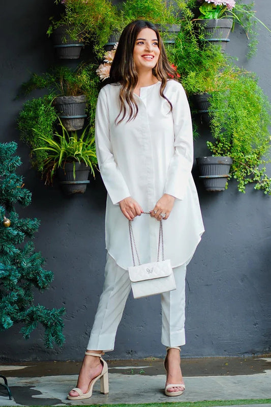 Picture of Zauk - 2 Piece - White - Available at Raja Sahib