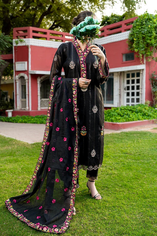 Tasneem Shamim - Hand Embellished Metallique Organza - Diva