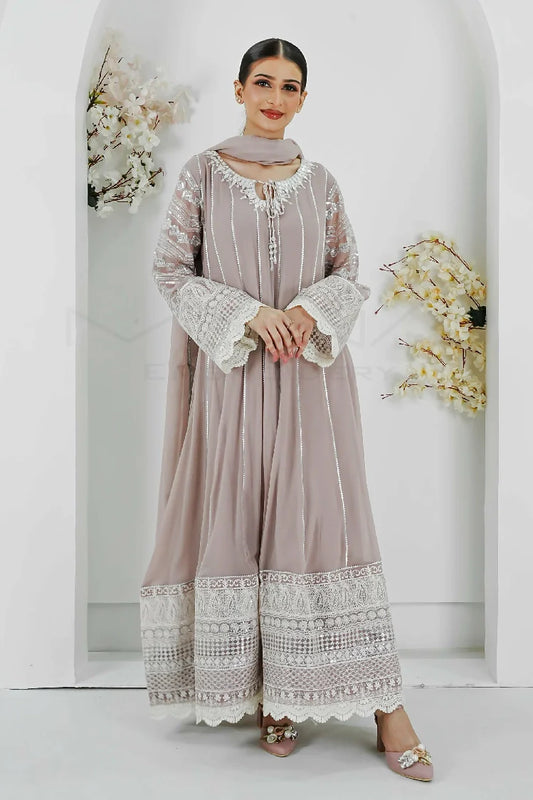 Picture of Manahils - Kurti 121-Crimson Glow- Lilac - Available at Raja Sahib