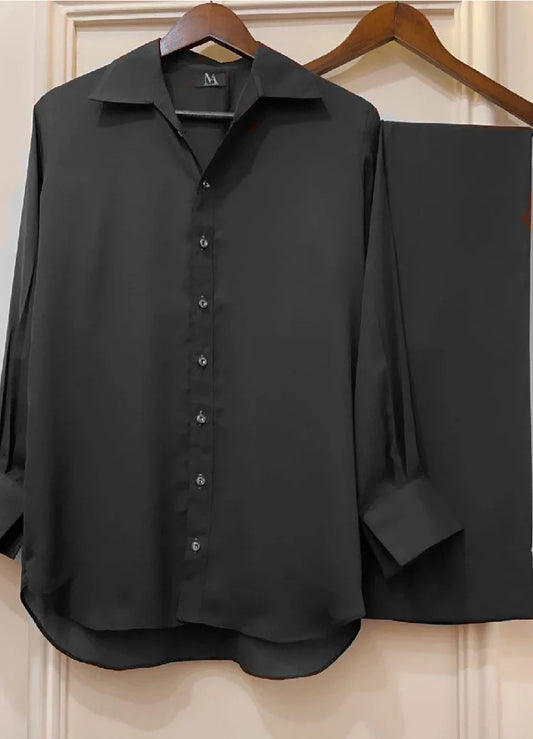 Picture of Manahils - C0-Ord Set (Two Pc).Black - Available at Raja Sahib