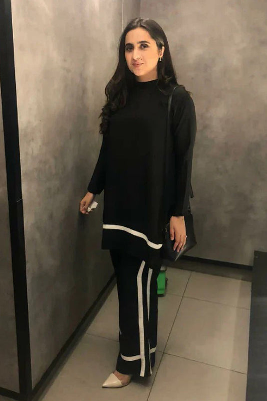 Picture of Manahils - Black Co-Ord Set - Available at Raja Sahib