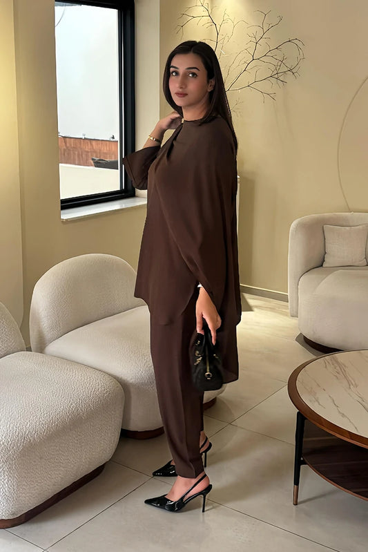 Picture of Manahils - Brown Drape - Available at Raja Sahib