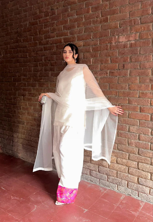 Picture of Manahils - Farshi Shalwar Three Pc(Pay-Now) - Available at Raja Sahib