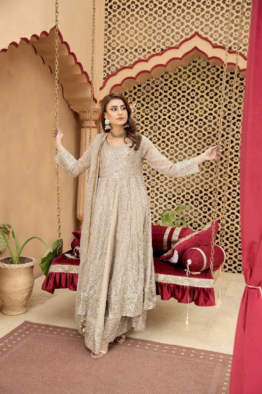 Picture of Manahils - Kurti-B-007-Sand - Available at Raja Sahib