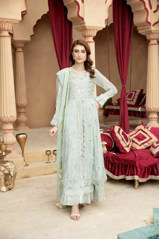 Picture of Manahils - Kurti-B-006-Aqua - Available at Raja Sahib