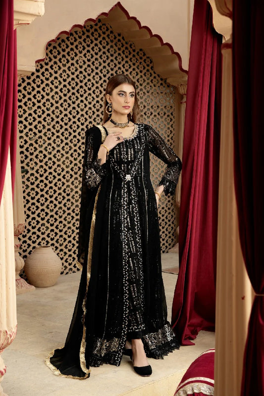 Picture of Manahils - Kurti-B-005-Black - Available at Raja Sahib