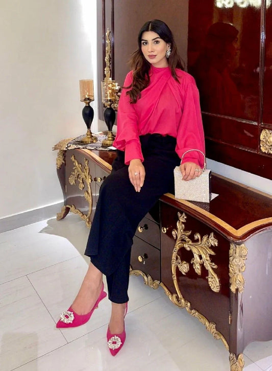 Picture of Manahils - Knot Top Pink - Available at Raja Sahib