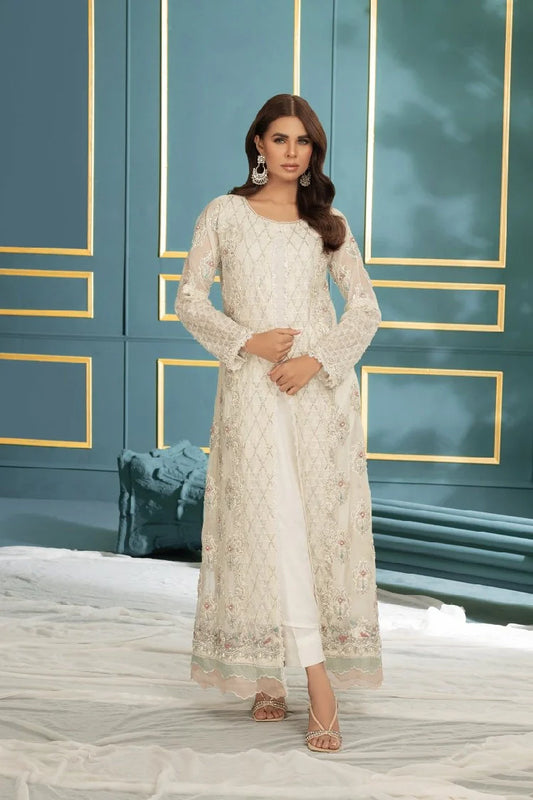 Picture of Manahils - K-194-Roseate Elegance (Off White) - Available at Raja Sahib