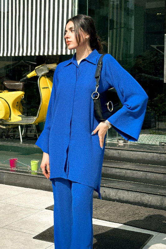 Picture of Manahils - Slit Cut Blue - Available at Raja Sahib