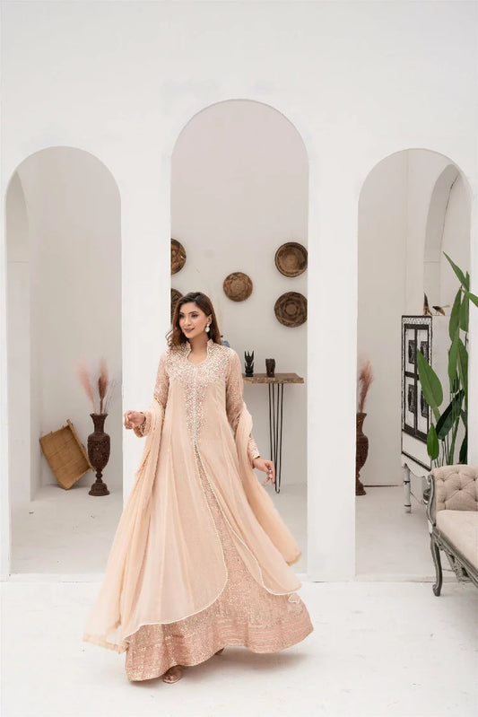 Picture of Manahils - Sw 04-Peach - Available at Raja Sahib