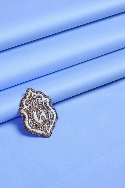 Picture of Fabrich - Mizaaj Latha Unstitch Fabric - Sky Blue - Available at Raja Sahib