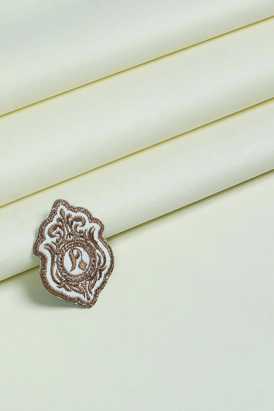 Picture of Fabrich - Mizaaj Latha Unstitch Fabric - Cream - Available at Raja Sahib