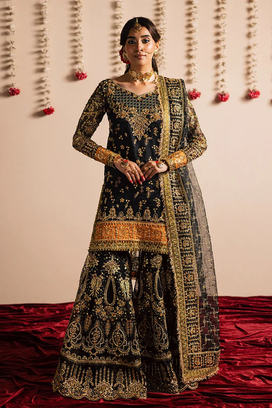 Picture of Maria Osama Khan - Jhil Mil Wedding Festive - D-005 - Surmayi - Available at Raja Sahib