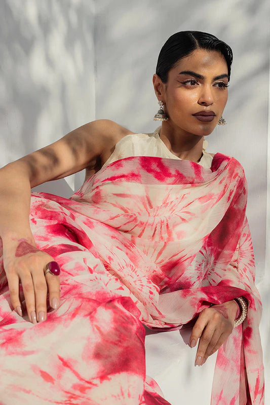 Picture of Nooran's - Renee Saree Collection - Artistic Tie & Dye - Available at Raja Sahib