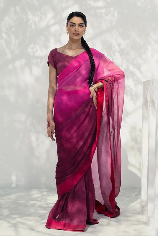 Picture of Nooran's - Renee Saree Collection - Classic Pink - Available at Raja Sahib