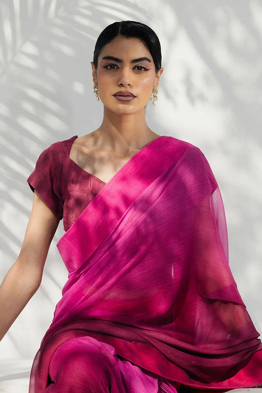 Picture of Nooran's - Renee Saree Collection - Classic Pink - Available at Raja Sahib