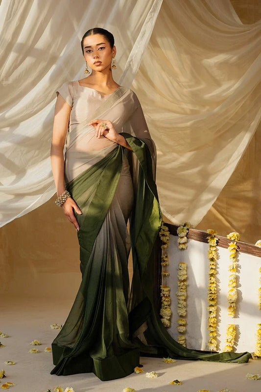 Picture of Nooran's - Renee Saree Collection - Graceful Light Green - Available at Raja Sahib