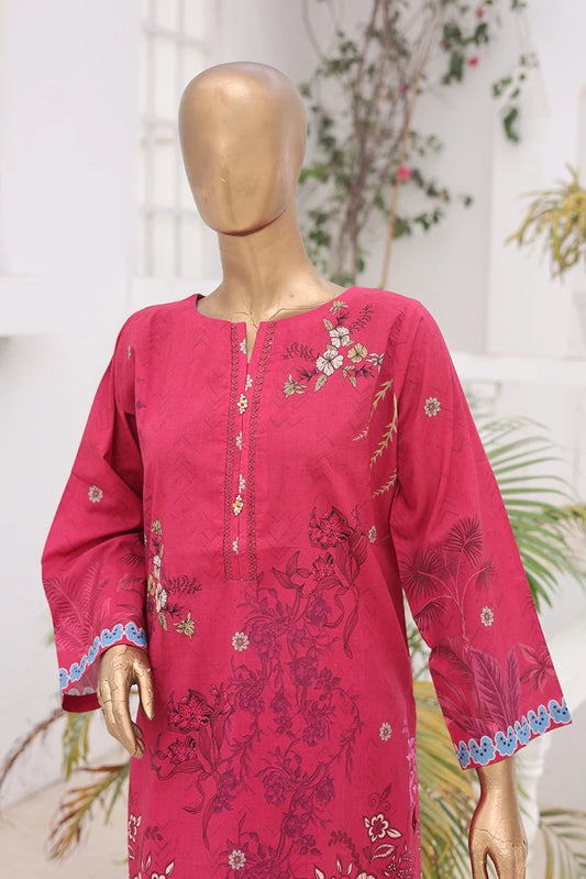 Picture of Suntex Fabrics - 2 Piece - Printed Lawn Suit - Magenta - Available at Raja Sahib