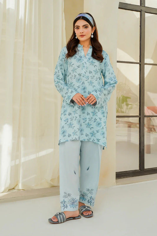 Picture of Divinely Crafted - Clara Printed '25 - Indigo Blossom - Available at Raja Sahib