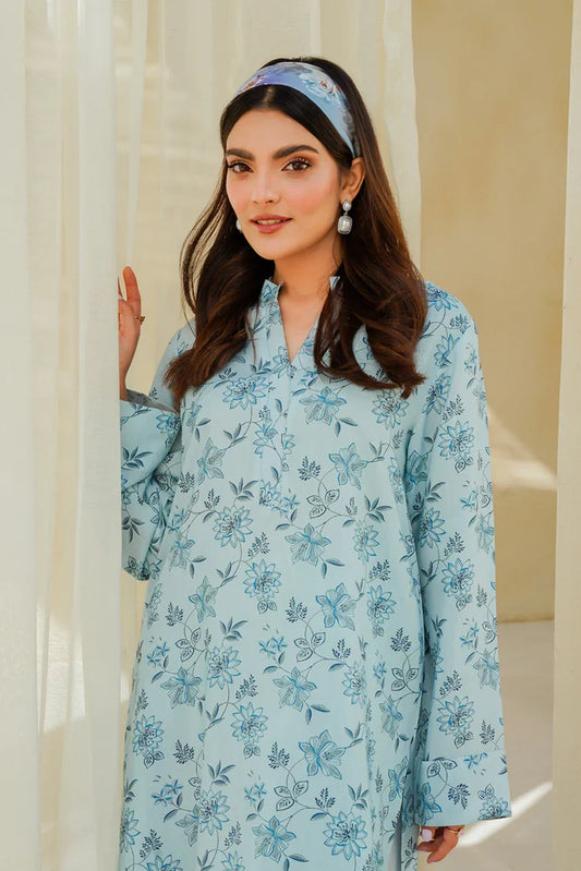 Picture of Divinely Crafted - Clara Printed '25 - Indigo Blossom - Available at Raja Sahib