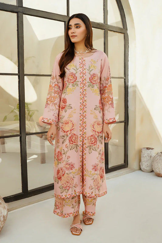 Picture of Divinely Crafted - Clara Printed '25 - Sapphire Pink - Available at Raja Sahib