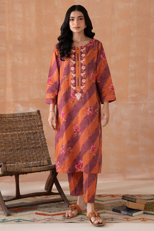 Picture of Embroidered Lawn Suit P1097 - 2 Piece - Available at Raja Sahib