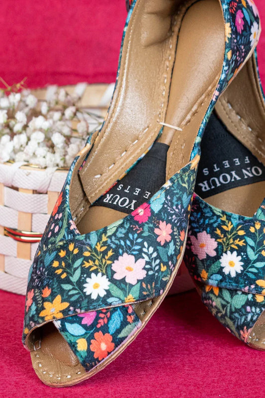 Picture of On Your Feets - Naubahar Collection - Midnight Bloom - Available at Raja Sahib