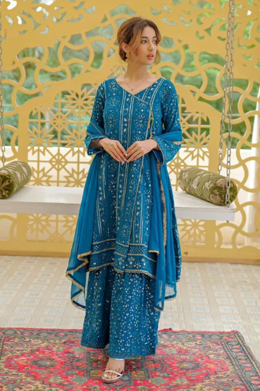 Picture of Alsiyaab - Shaadiyaan - Janaan - Peacock - Available at Raja Sahib