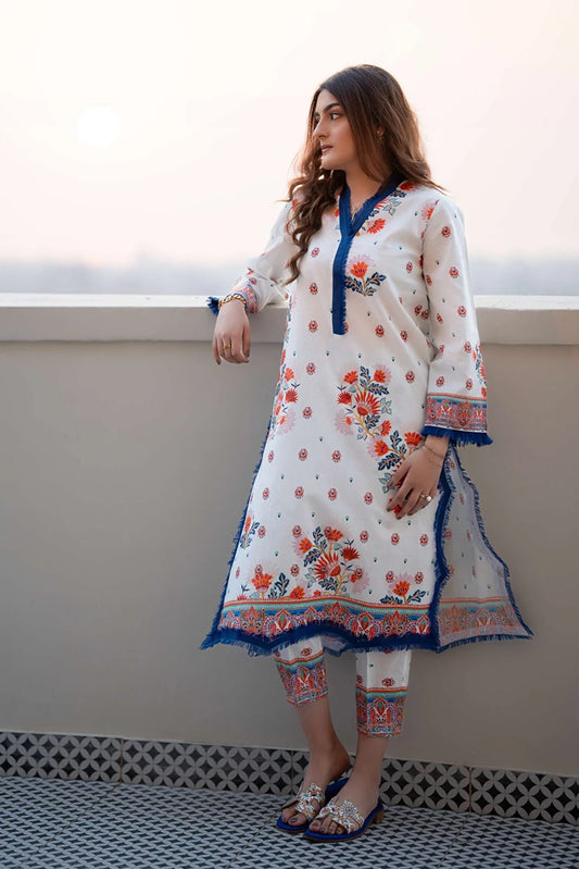 Picture of Laaleh - Aegean Blue - 2 Piece - Available at Raja Sahib
