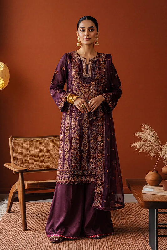 Picture of Ramira - Lamha Festive - Tali – Deep Plum - Available at Raja Sahib