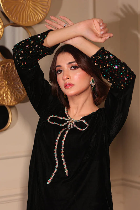 Picture of RJ'S Pret - Velours Exclusive Velvet Collection - Black Rainbow - Available at Raja Sahib