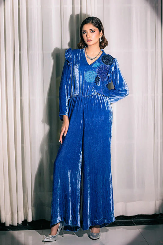 Picture of RJ'S Pret - Velours Exclusive Velvet Collection - Ocean Blue - Available at Raja Sahib