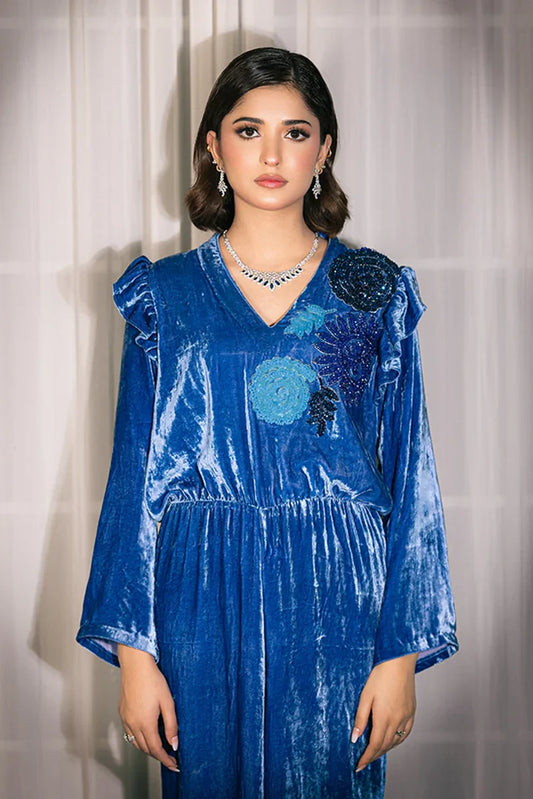Picture of RJ'S Pret - Velours Exclusive Velvet Collection - Ocean Blue - Available at Raja Sahib