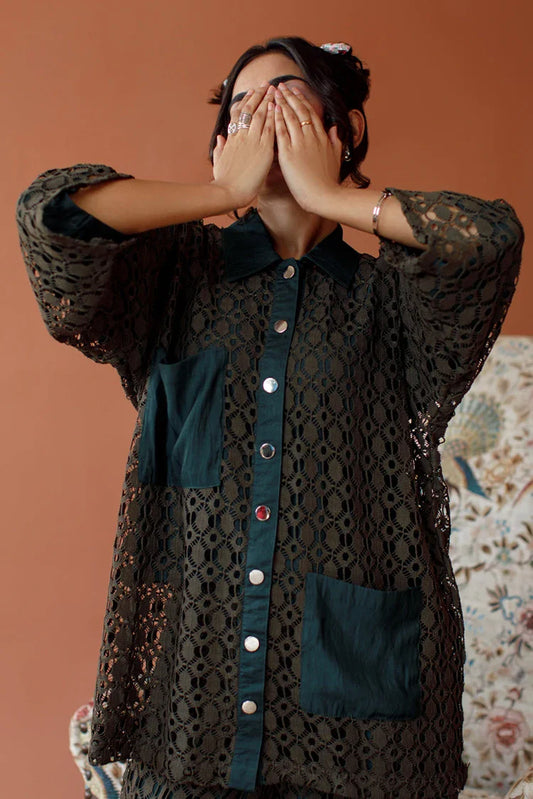 Picture of Ombrella - Retro Motion - 2 Piece - Olive Decode - Available at Raja Sahib