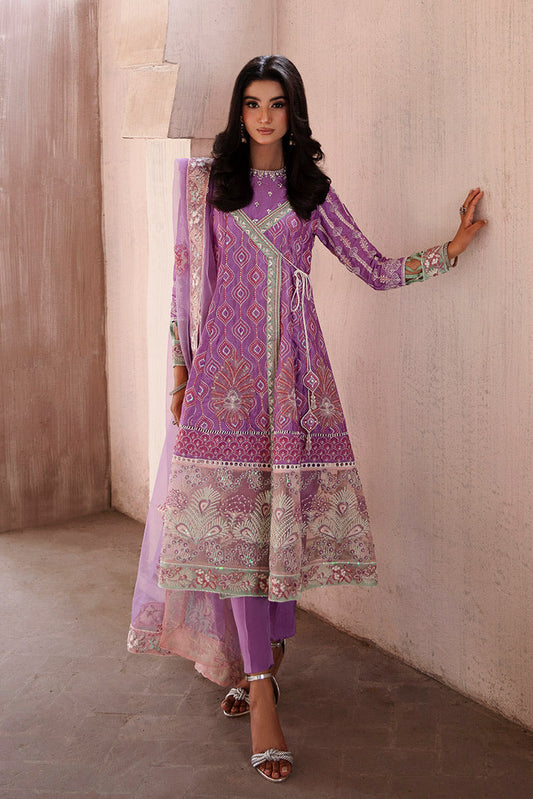 Picture of Maria Osama Khan - Rang e Noor Luxury Pret Collection - Kanwal Lilac - Available at Raja Sahib