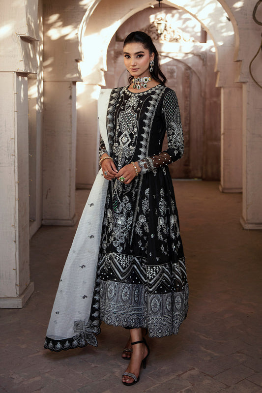 Picture of Maria Osama Khan - Rang e Noor Luxury Pret Collection - Neel Kamal Black - Available at Raja Sahib